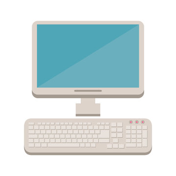 desktop computer with keyboard icon