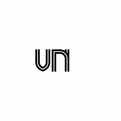 Initial outline letter VN style template	