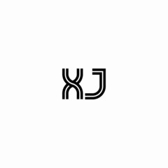 Initial outline letter XJ style template	