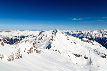 Fototapeta na wymiar Hintertuxer Gletscher im Winter, Tirol, Österreich