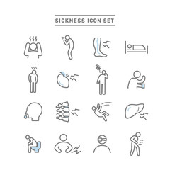SICKNESS ICON SET
