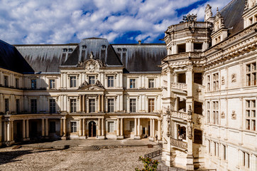 The Royal Palace of Castle of Blois (Chateau de Blois). Included in the top ten castles of the Loire Valley, France, Blois.
