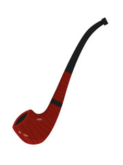 Retro vintage pipe for smoking isolated on white