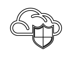 cloud computing data isolated icon