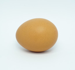 organic egg isolated on white background