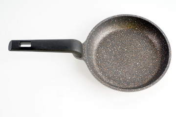 frying pan over white background