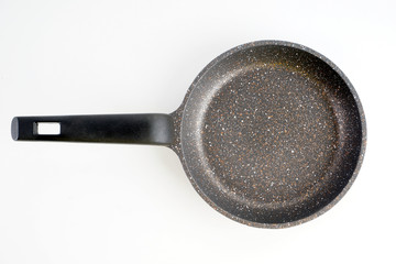 frying pan over white background