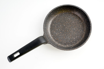 frying pan over white background