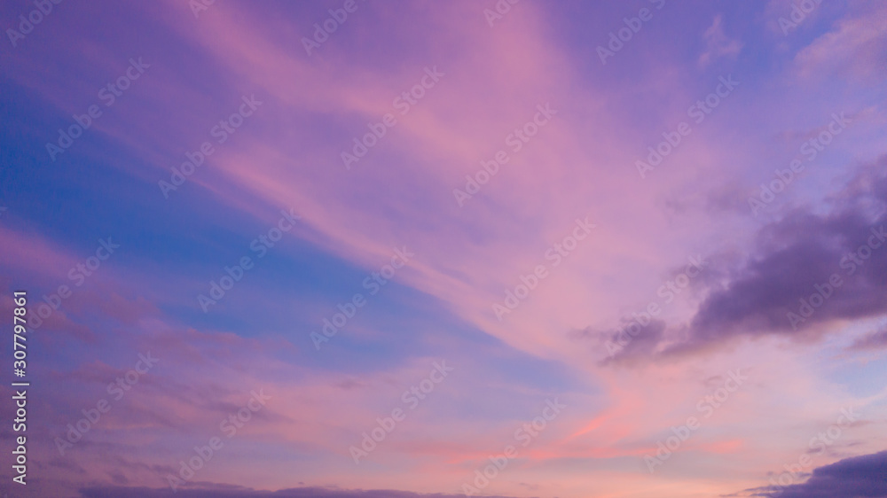 Wall mural sunset sky magenta orange gradient mesh impressive saturated colors