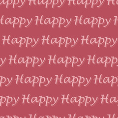 Vector text happy horizontal lines seamless
