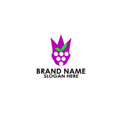 logo human with grape for wine business vector design