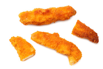 Chicken nuggets isolated on white background. fast food