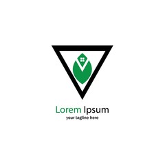 Green House logo Design vector, Nature House Logo