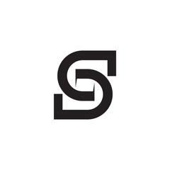 S letter initial icon logo design vector template