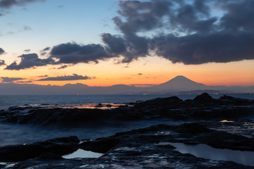 Fototapeta na wymiar 江ノ島からの富士山