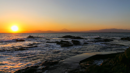 江ノ島からの富士山