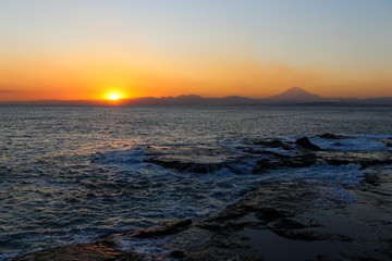 Fototapeta na wymiar 江ノ島からの富士山