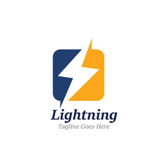 Creative Thunderbold Concept Logo Design Template