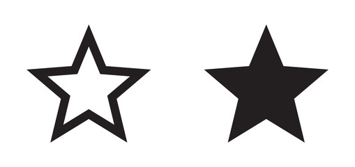 Star icon. Favorite icon. Star shape symbol