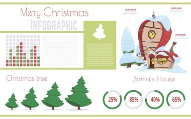 Christmas Celebration Data of a Flat Infographics