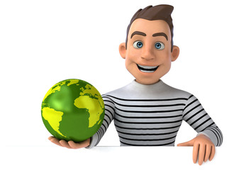 Fun 3D cartoon casual character