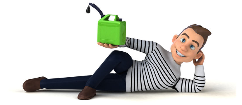 Fun 3D cartoon casual character