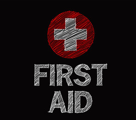 First aid, vector design