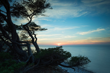 Obraz premium Sunset Over The Ocean, Baltic Sea