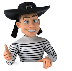 Fun 3d cartoon breton character