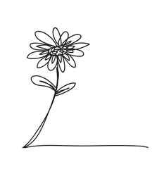 Flower, line drawing style, art design