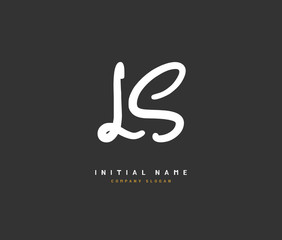 L S LS Beauty vector initial logo, handwriting logo of initial signature, wedding, fashion, jewerly, boutique, floral and botanical with creative template for any company or business.