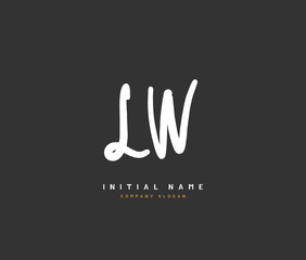 L W LW Beauty vector initial logo, handwriting logo of initial signature, wedding, fashion, jewerly, boutique, floral and botanical with creative template for any company or business.