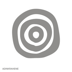 Fototapeta na wymiar vector monochrome icon with Adinkra symbol Adinkrahene