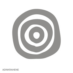 vector monochrome icon with Adinkra symbol Adinkrahene