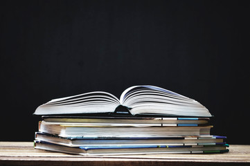 Education Concept. Books on the desk