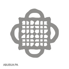vector monochrome icon with Adinkra symbol Abusua Pa