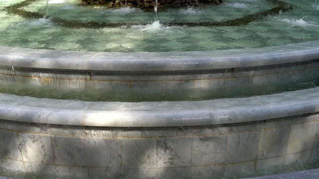 Russia. Fountain close-up. Summer garden.