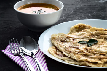 Roti Canai with curry