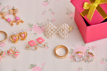 Gift box for jewelry, ring, earring