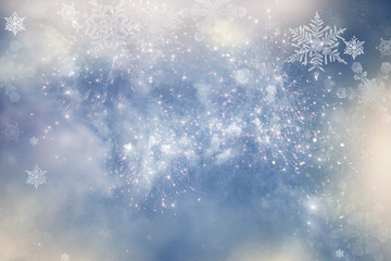 Obraz premium Festive holiday background. Winter season concept. Christmas abstract background. 