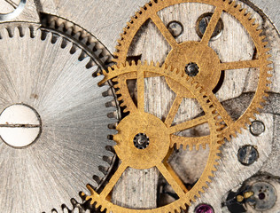 clockwork old mechanical watch, high resolution and detail