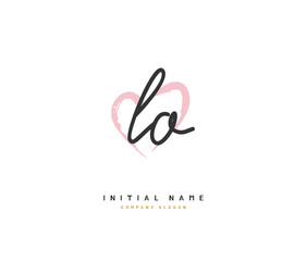 L O LO Beauty vector initial logo, handwriting logo of initial signature, wedding, fashion, jewerly, boutique, floral and botanical with creative template for any company or business.