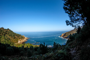 View of the hidden beach on Mount Ulia, San Sebastián
