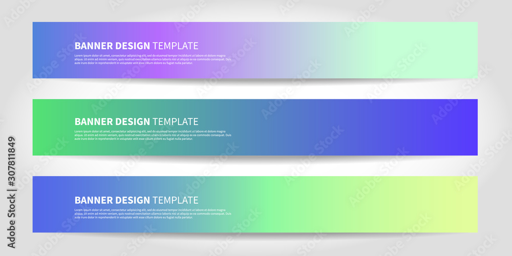Poster vector banners with abstract background. colorful modern website headers