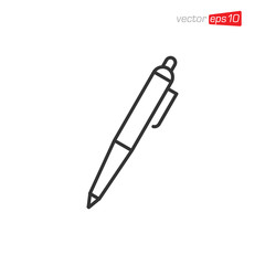 Pen Stationery Icon Design Vector