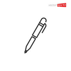 Pen Stationery Icon Design Vector