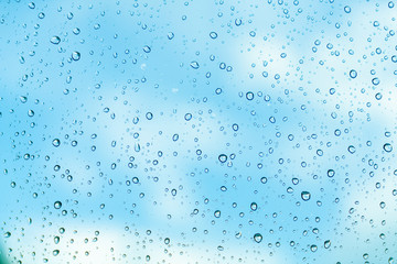 Water drops on a glass windows.