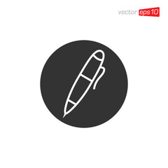 Pen Stationery Icon Design Vector
