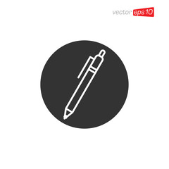 Pen Stationery Icon Design Vector