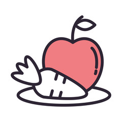 apple fresh fruit and carrot